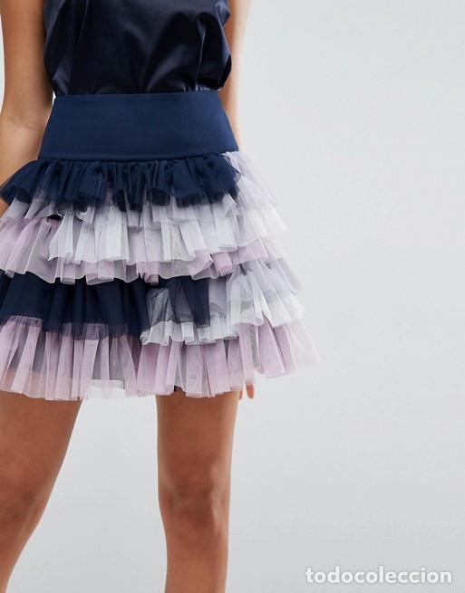 Nuevo: Minifalda de tul a capas multicolor talla 34 - Foto 4