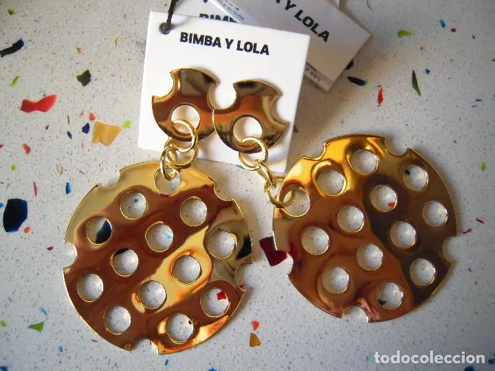 Pendientes dorados Bimba y Lola