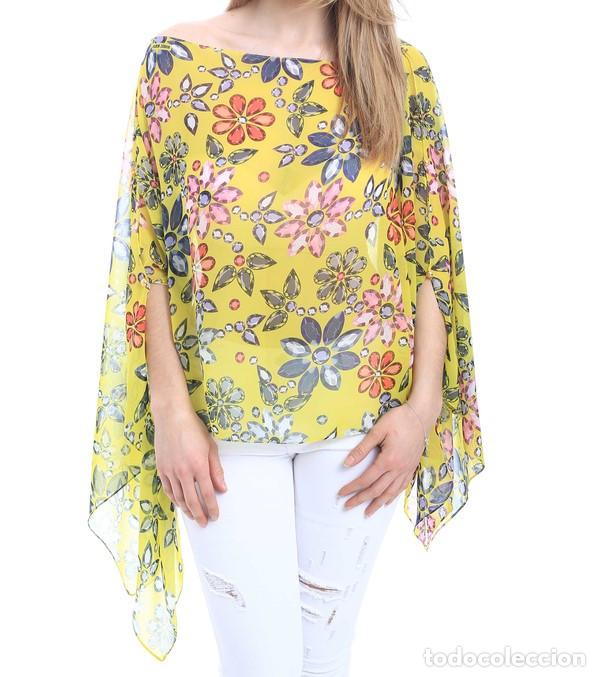 Nuevo: Caft&aacute;n amarillo estampado flores - Foto 1