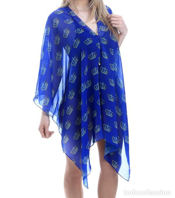 Nuevo: Caft&aacute;n azul estampado coronas - Foto 2