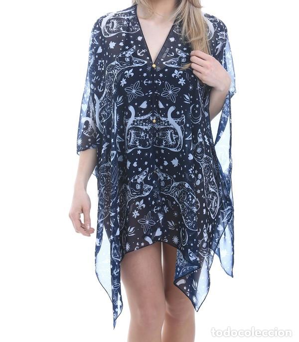 Nuevo: Caft&aacute;n azul marino estampado - Foto 2