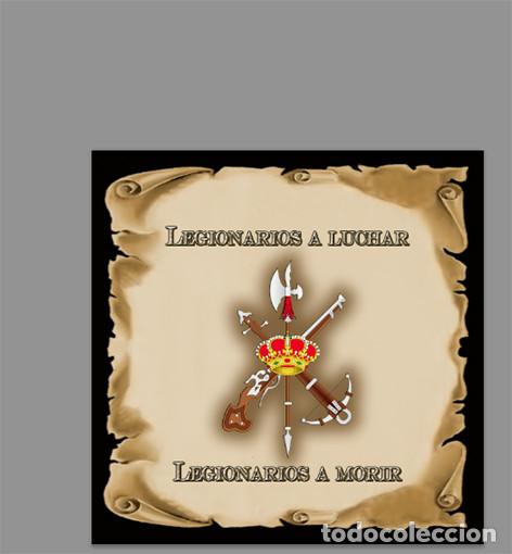 Nuevo: Azulejo 20x20 con el escudo de la legion y la frase Legionarios a luchar,legionarios a morir. MOD=PE