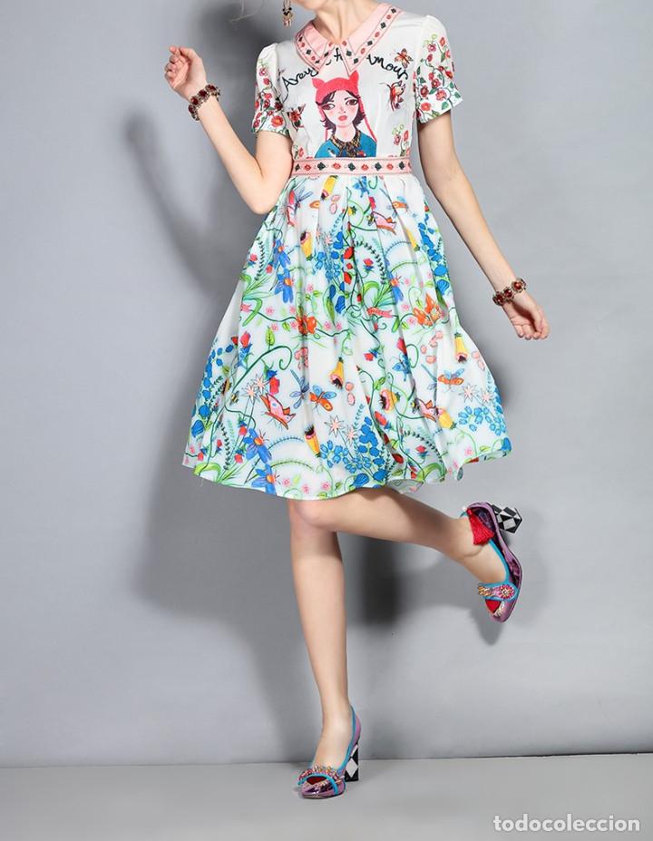 Nuevo: Vestido multicolor efecto dos piezas talla M - Foto 4