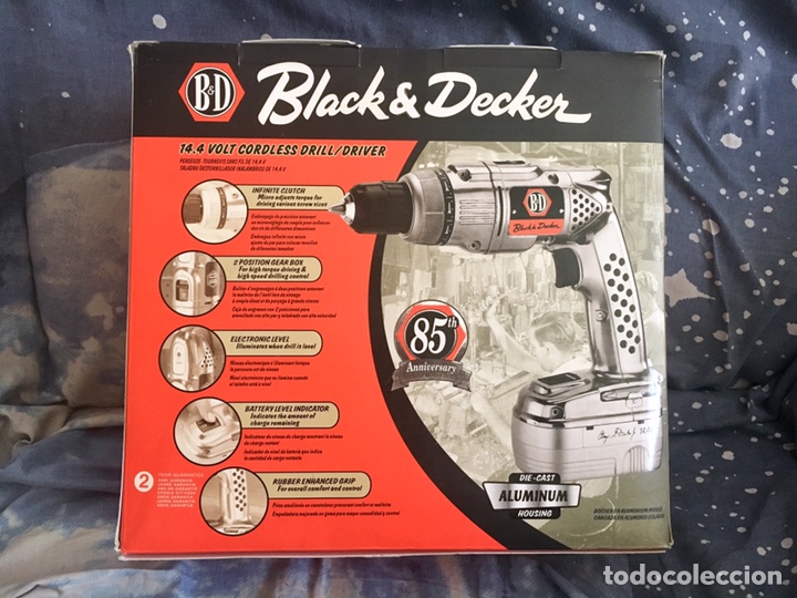 Black & Decker 85th Anniversary 14.4V Cordless Drill Driver RD1440 Tool &  Case