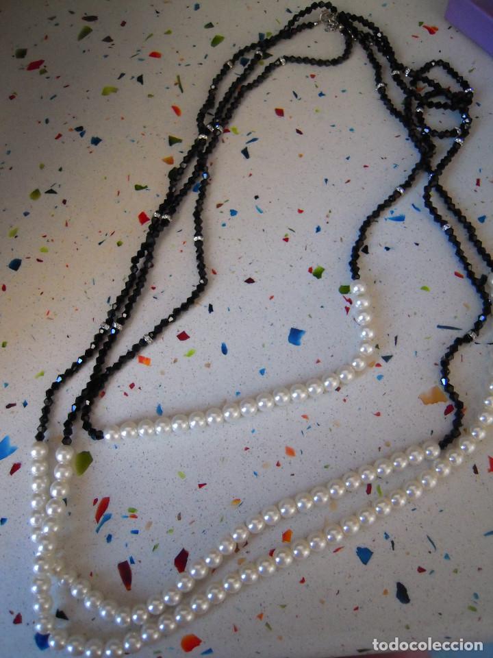 Nuevo: Collar triple tipo perlas y piezas negras - Foto 1