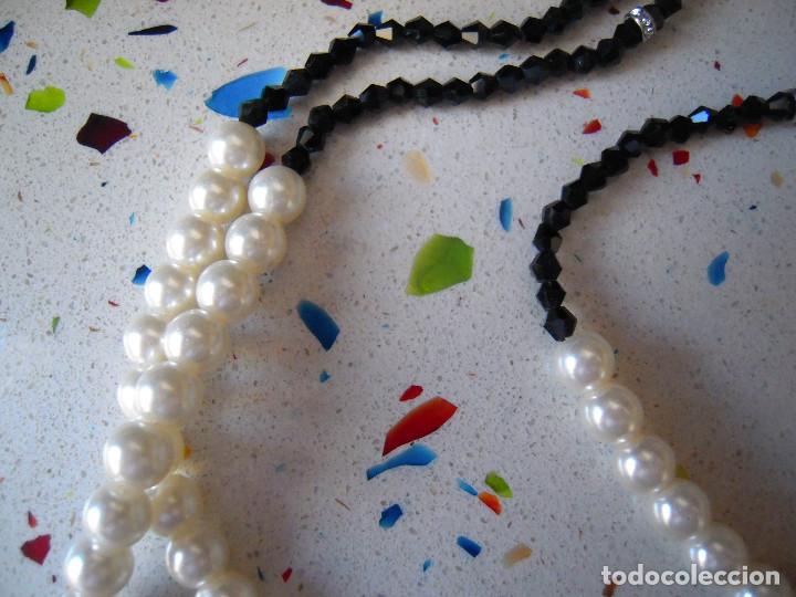 Nuevo: Collar triple tipo perlas y piezas negras - Foto 2