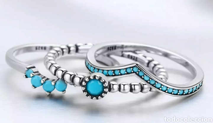 Nuevo: Anillo de Plata 3 piezas ENV&Iacute;O GRATIS!! - Foto 4