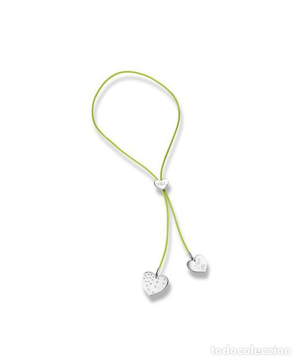 Nuevo: Collar verde corazones acero V&L - Foto 1