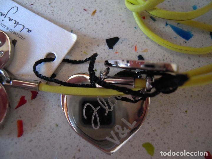 Nuevo: Collar verde corazones acero V&L - Foto 4