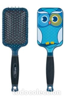Nuevo: Cepillo de pelo tipo raqueta b&uacute;ho azul - Foto 1
