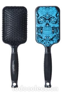 Nuevo: Cepillo de pelo tipo raqueta calavera azul - Foto 1