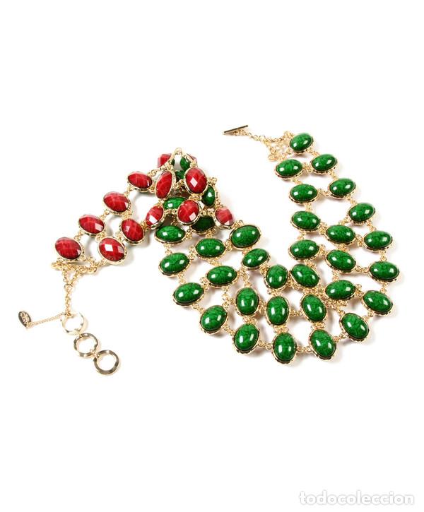 Nuevo: Collar reversible rub&iacute;- verde - Foto 1