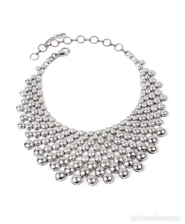 Nuevo: Collar tipo babero semiesferas plateado - Foto 1
