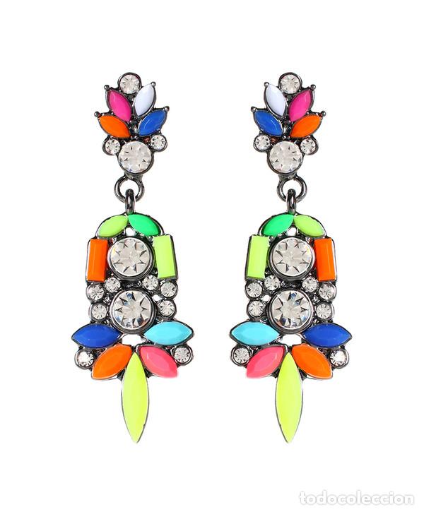 Nuevo: Pendientes multicolores y brillantes - Foto 1