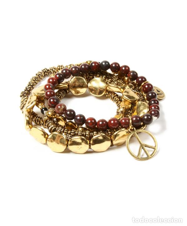 Nuevo: Conjunto cinco pulseras color oro antiguo - Foto 1