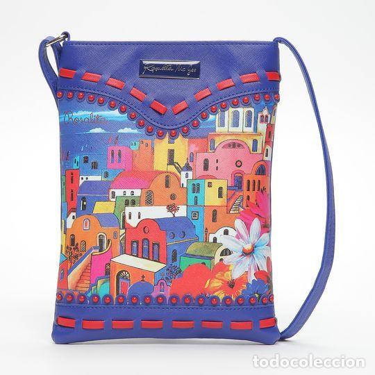 Nuevo: Bandolera azul casas multicolores - Foto 1