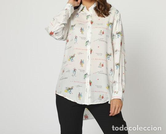 Nuevo: Camisa blanca estampado multicolor talla 38/S - Foto 1