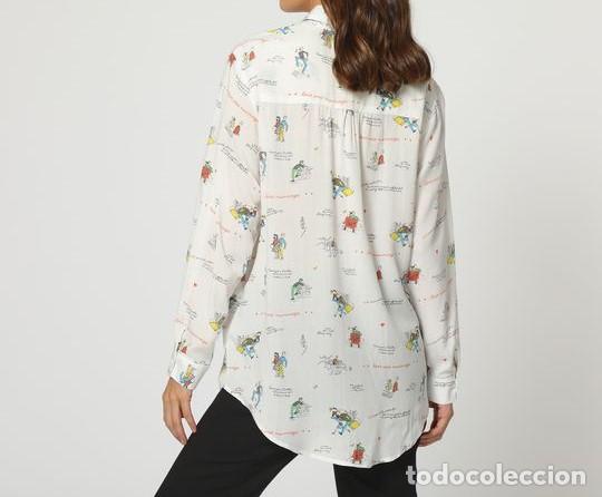 Nuevo: Camisa blanca estampado multicolor talla 40/M - Foto 2