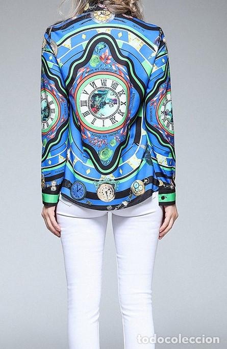 Nuevo: Camisa estampada relojes talla L - Foto 3