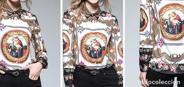 Nuevo: Camisa estampada Virgen y ni&ntilde;o talla L - Foto 5