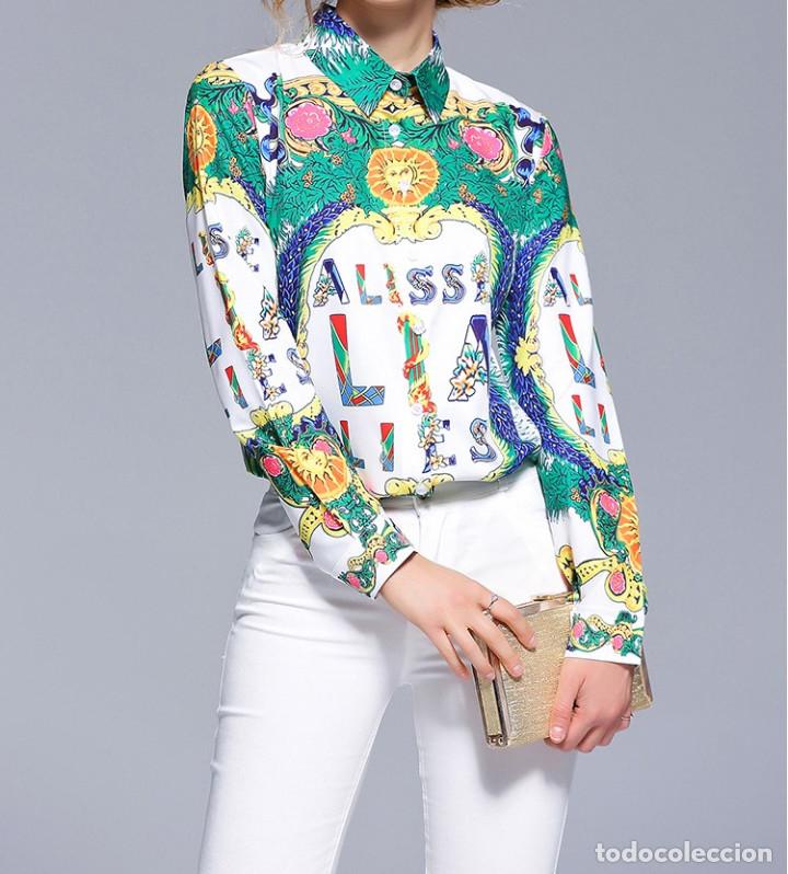 Nuevo: Camisa estampada multicolor talla L - Foto 2
