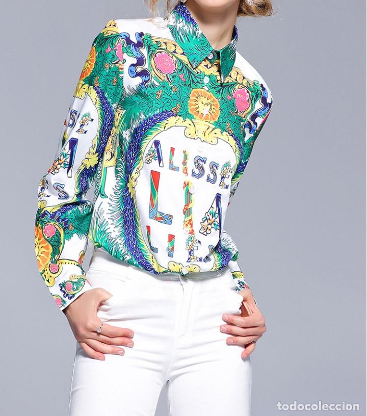 Nuevo: Camisa estampada multicolor talla L - Foto 3