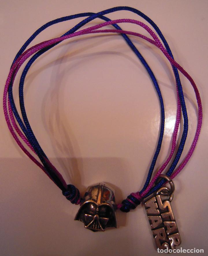 Nuevo: Pulsera algod&oacute;n morado y azul Darth Vader talla S - Foto 1