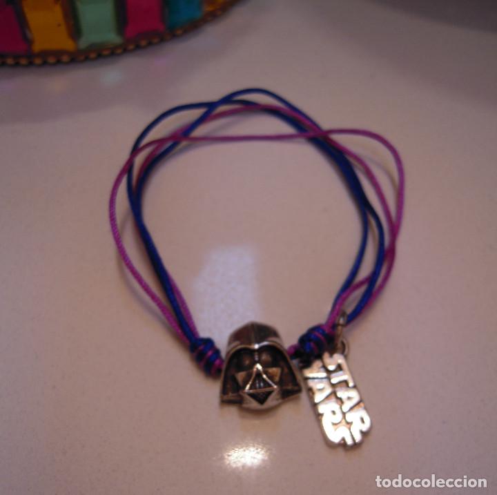 Nuevo: Pulsera algod&oacute;n morado y azul Darth Vader talla S - Foto 2