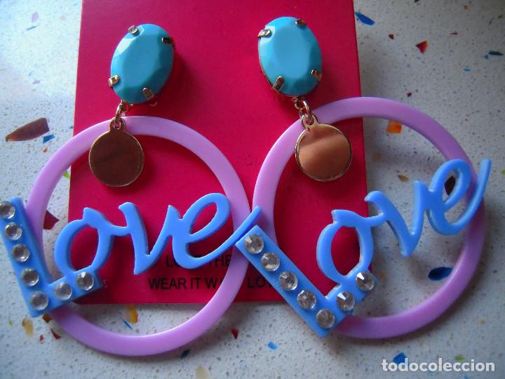 Nuevo: Pendientes Love aro colores - Foto 1