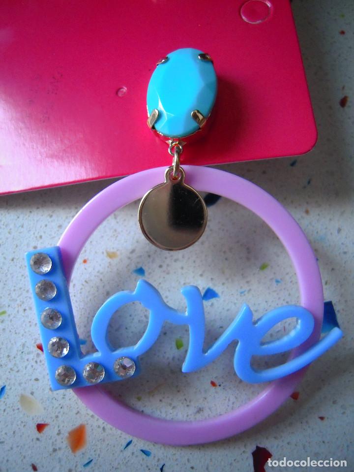 Nuevo: Pendientes Love aro colores - Foto 2