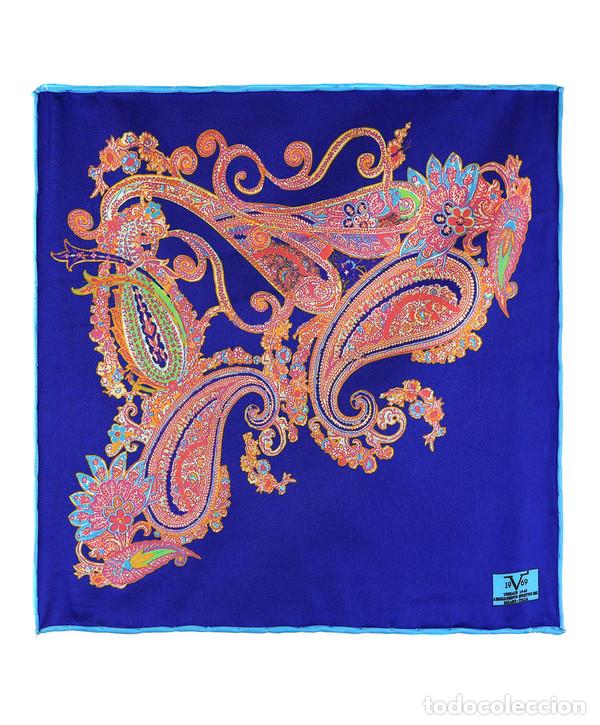Nuevo: Pa&ntilde;uelo de bolsillo azul y cachemir - Foto 1
