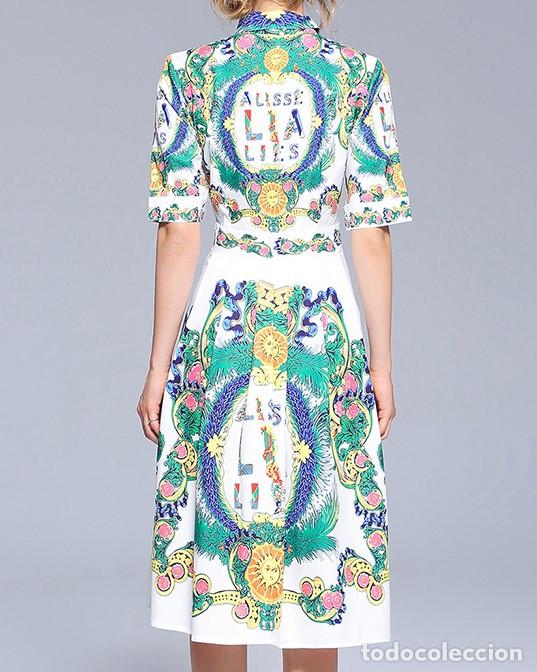 Nuevo: Vestido blanco estampado multicolor talla L - Foto 2