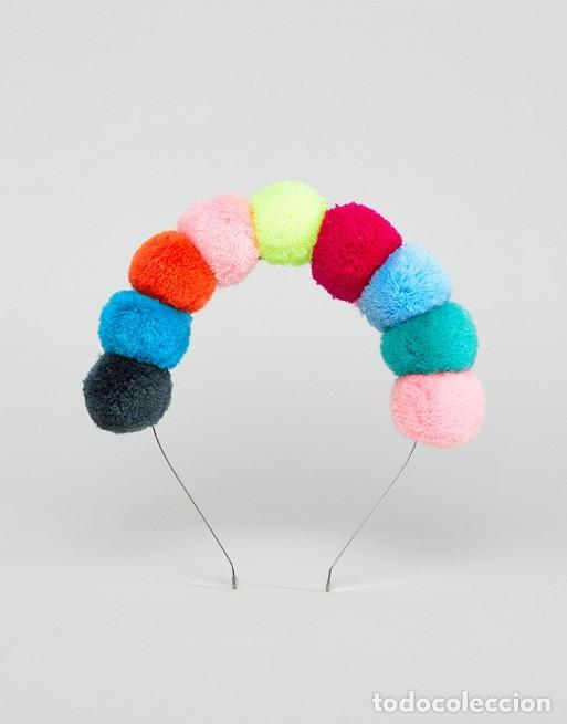 Nuevo: Diadema con pompones multicolores - Foto 3