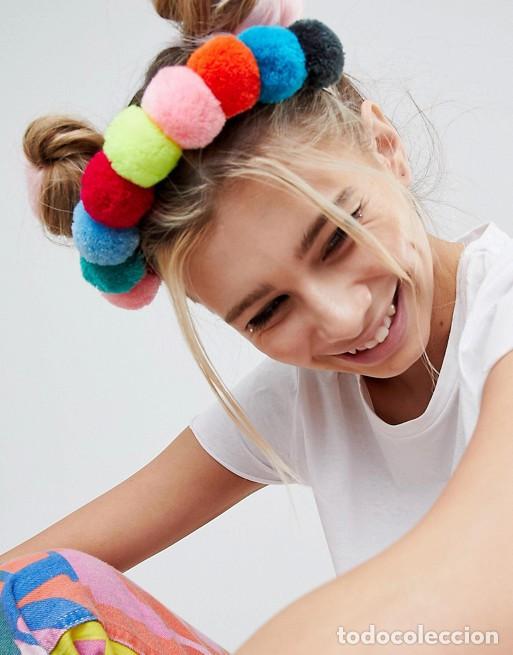 Nuevo: Diadema con pompones multicolores - Foto 4