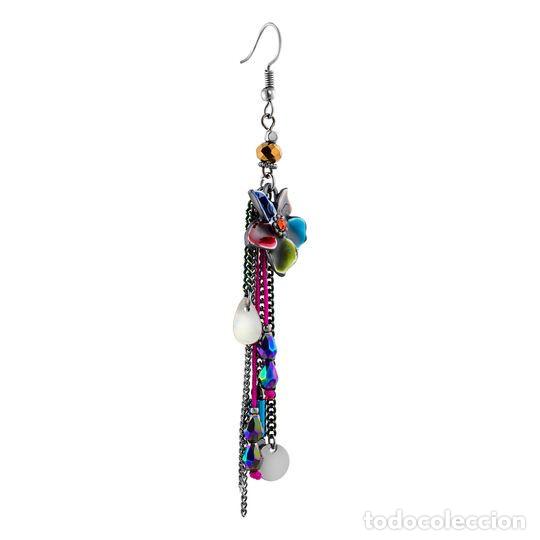 Nuevo: Pendientes largos flor multicolores - Foto 2