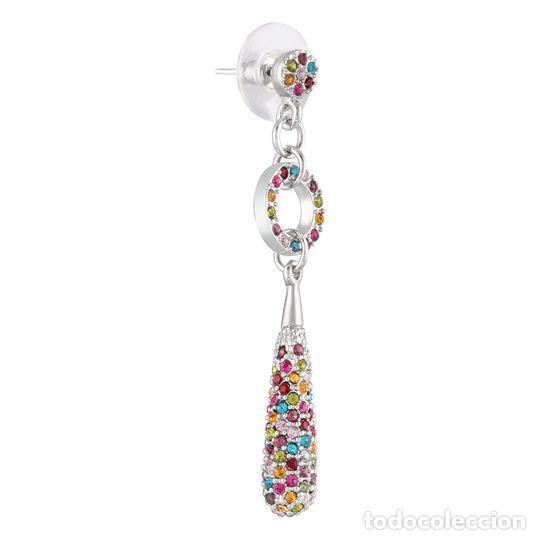Nuevo: Pendientes gota plateados y multicolores - Foto 2