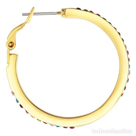 Nuevo: Pendientes aro dorado multicolores - Foto 3