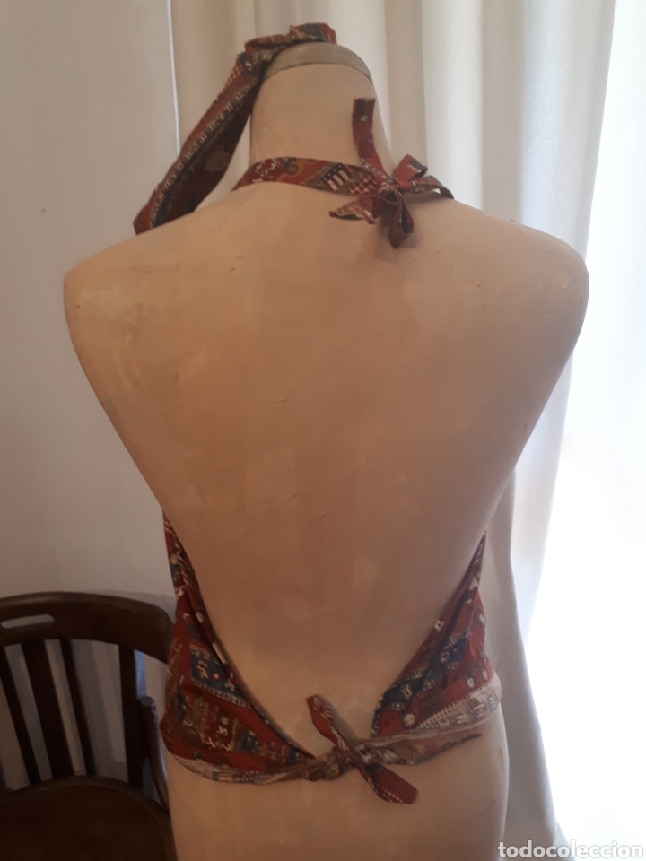 Nuevo: Top espalda descubierta + banda cabello a conjunto estampado marr&oacute;n - Foto 3