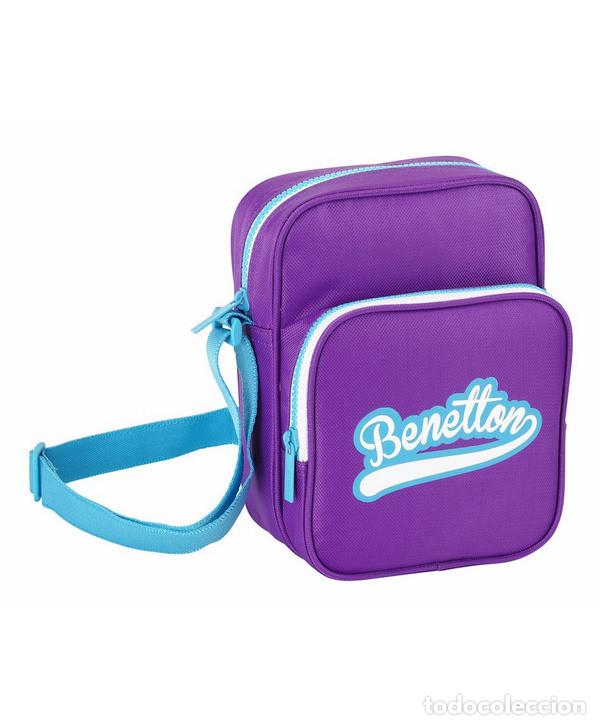 Nuevo: Bandolera peque&ntilde;a morada Benetton - Foto 1
