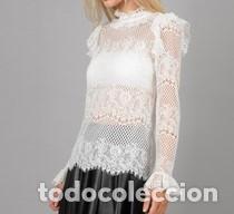 Nuevo: Top blanco de encaje manga larga talla M (40) - Foto 3