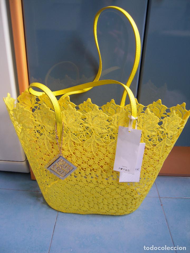 Nuevo: Capazo amarillo tipo encaje - Foto 1