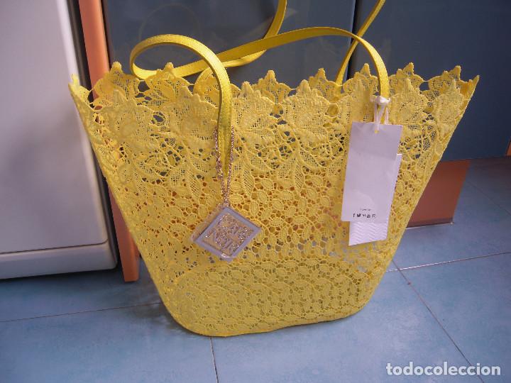 Nuevo: Capazo amarillo tipo encaje - Foto 2