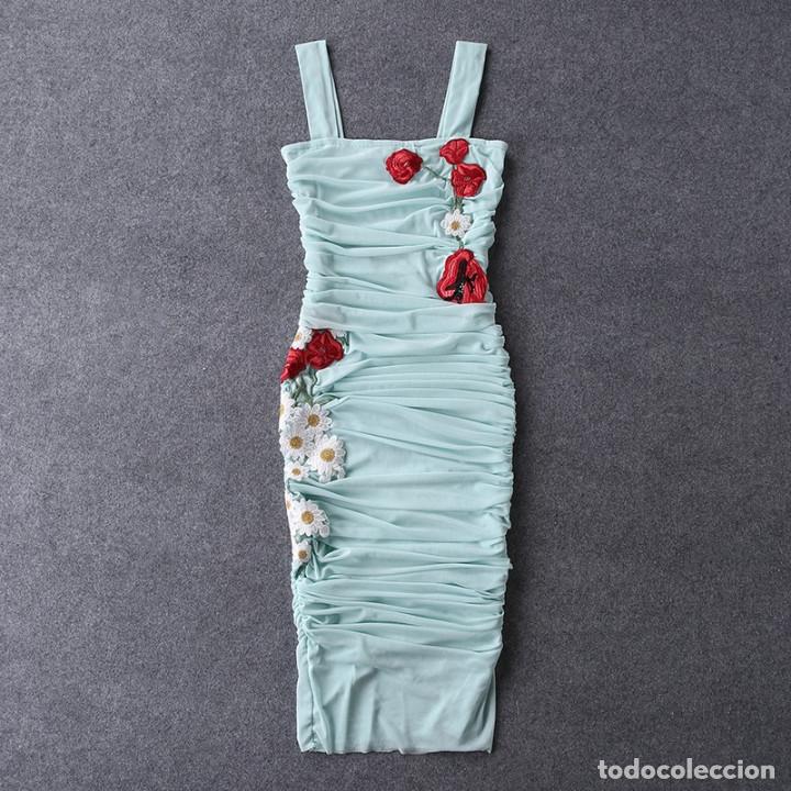Nuevo: Vestido drapeado azul talla M - Foto 11
