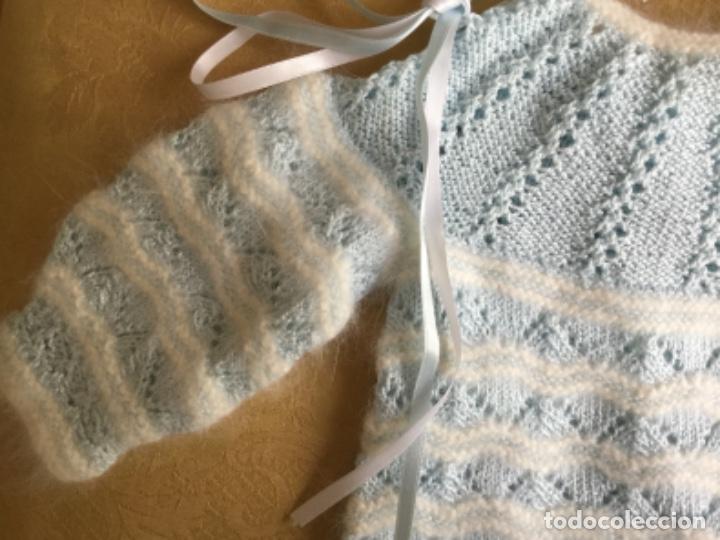 Nuevo: JERSEY DE BEB&Eacute;  HECHO A MANO AZUL Y BLANCO - Foto 6