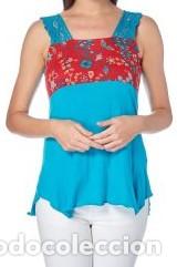Nuevo: Top tirantes turquesa y rojo talla M - Foto 1