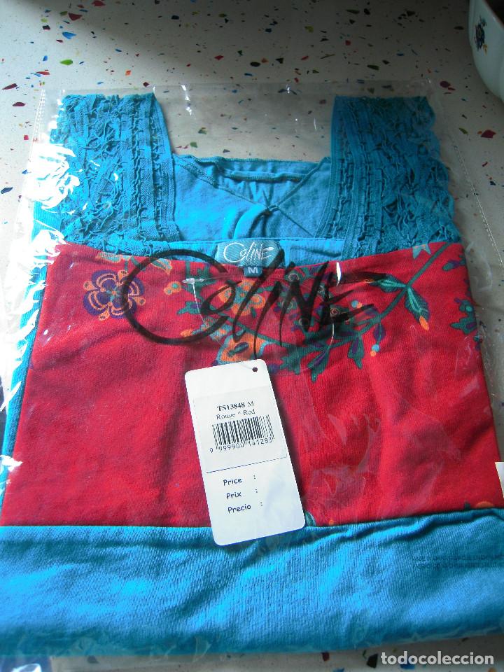 Nuevo: Top tirantes turquesa y rojo talla M - Foto 4