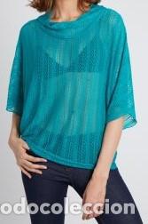 Nuevo: Jersey transparente turquesa talla &uacute;nica - Foto 1