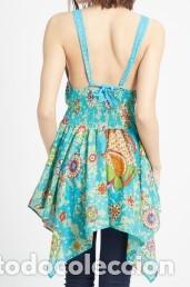 Nuevo: T&uacute;nica turquesa estampada talla S/M - Foto 2