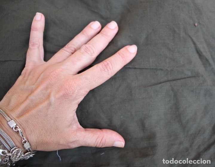 Nuevo: Retal de tela de algod&oacute;n caqui, 50 x 20 cm - Foto 1