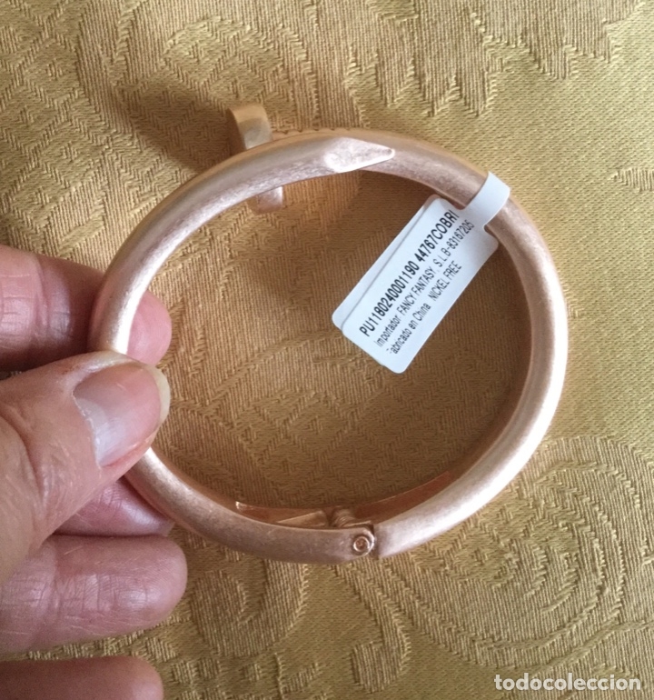 Nuevo: PULSERA DE METAL ORO ROSA CON FORMA DE CLAVO - Foto 6